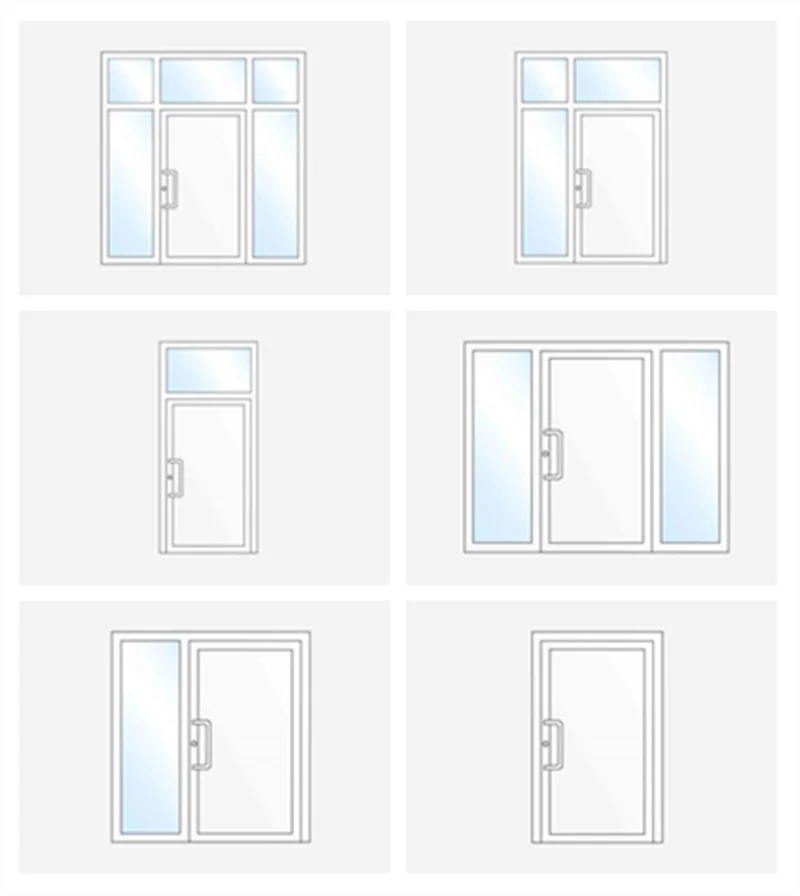 Sixinalu Front Door Tempered Glass Modern Entrance Doors Residential Custom-Made Exterior Thermal Break Aluminum Security Doors