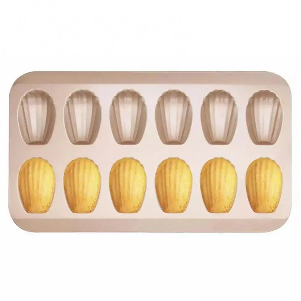 Dropship Mini Cake Tools Madeleine Pan/Molds 12 Cups Mini Cake Pans Madeleine Tray Metal Mini Cake Mould Baking Accessories