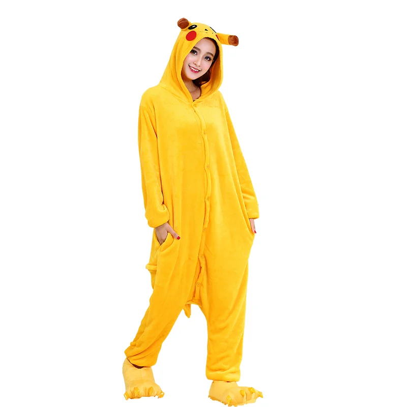 Soft Pokemon Pikachu Onesie Kigurumi Winter Christmas Pajama