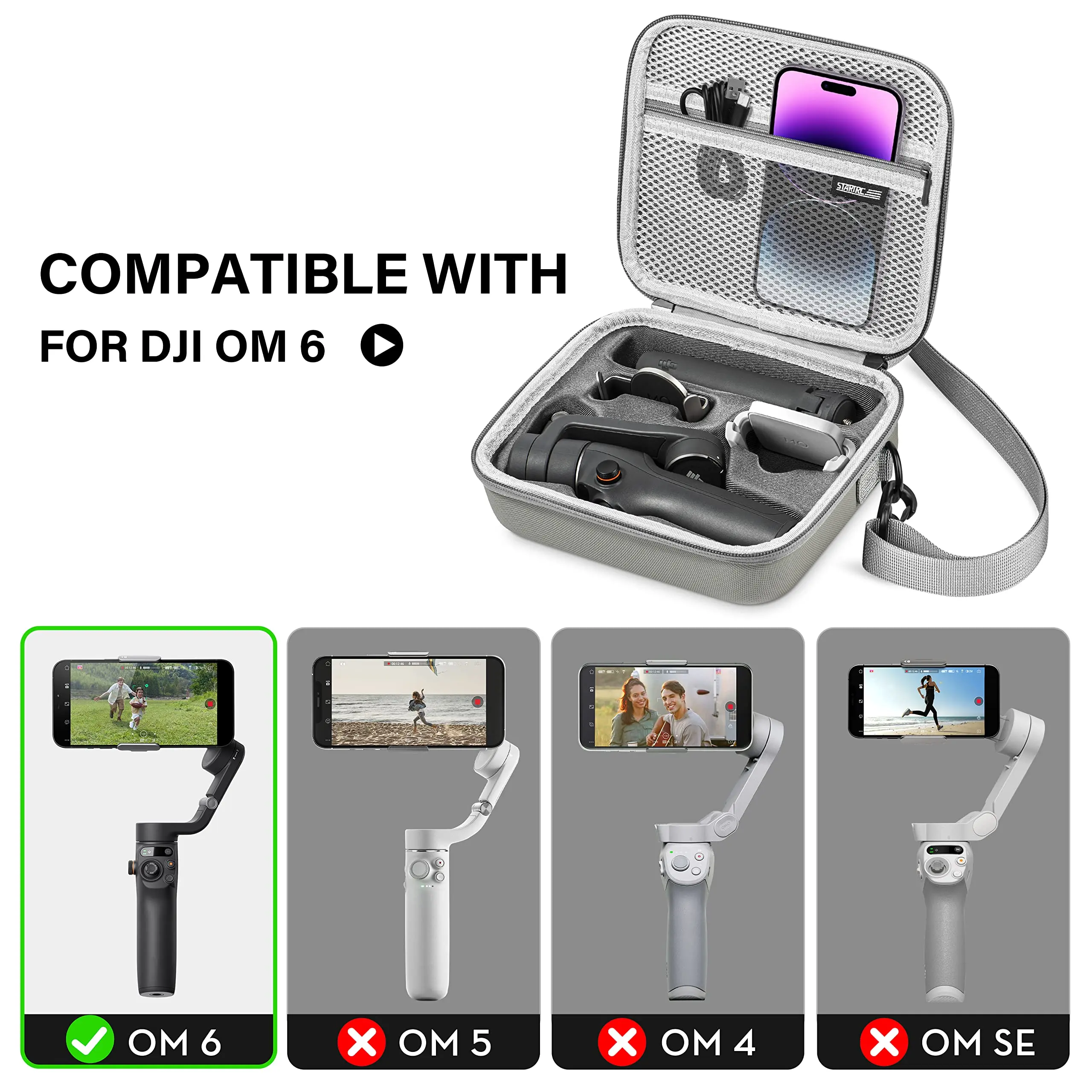 Case for DJI OM6 Waterproof Portable Storage Shoulder Bag Travel Case for DJI OM Gimbal Stabilizer drone accessories dji case drone case