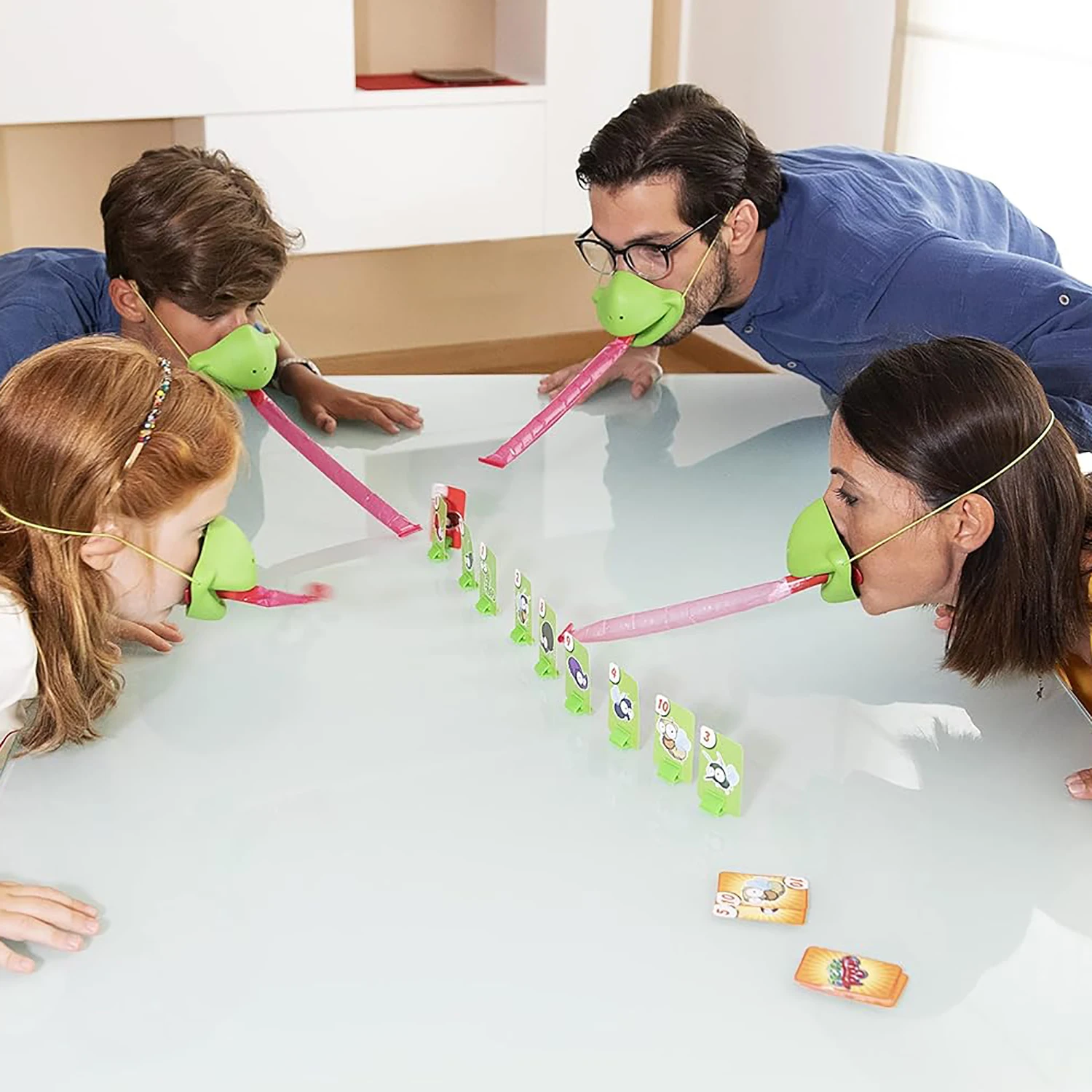 Frog Mouth Tongue Out Board Game Lizard Mask Parent Child Blowing Fun Board Game Puzzle Game Prop 6