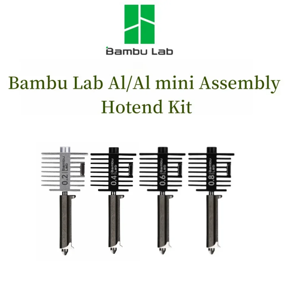 Kit Hotend Per Stampante 3D Ufficiale Per Accessori Per Stampante 3D Da Laboratorio Bambu A1/A1Mini Hotend 0.2Mm/0.4Mm/0.6Mm/0.8Mm Kit In Acciaio Temp