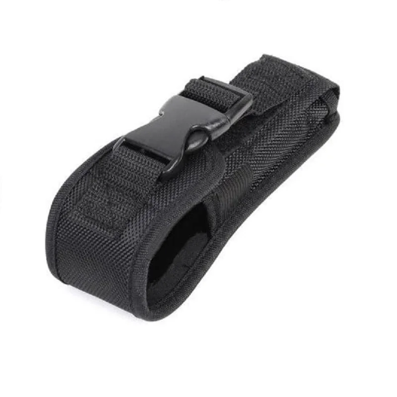Nylon Holster Flashlight Buckle Pouch Holster Stretch Handheld LED Flashlight Belt Carry Case Duty Holder 2