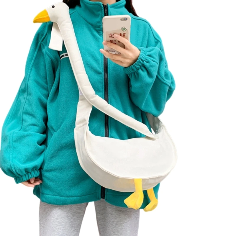 Funny Animal Crossbody Bag Cartoon Chest Purse Unique Canvas Shouldder Bag