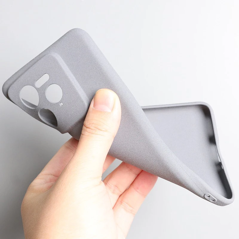 Sand Matte Soft Silicone Anti-Slip Protective Phone Case with Camera Guard