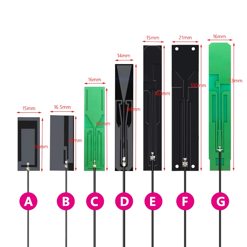 10PCS GPS BD 패시브 안테나 1575MHZ 1561MHZ 내부 자동차 PCB 보드 FPC 유연한 위치 공중 모듈 자동차용 U.fl SMA