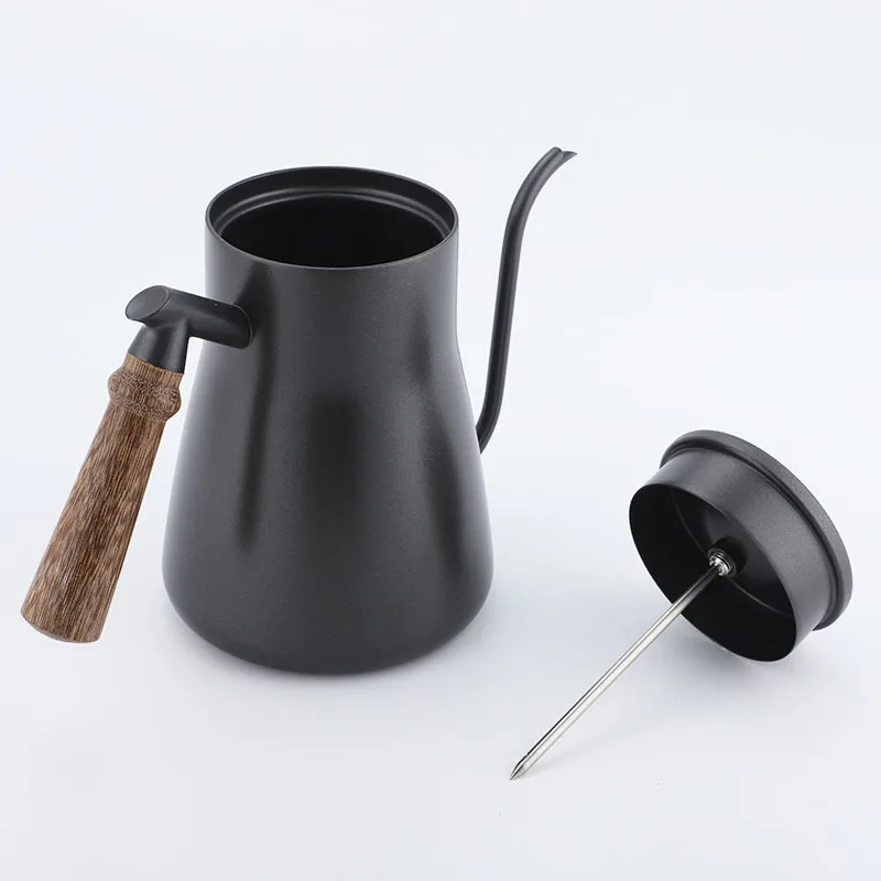 Premium Stainless Steel Coffee Pot with Built-in Thermometer Drip Coffee Maker Pitcher Jug Cafeteira Turkish Server Teaware