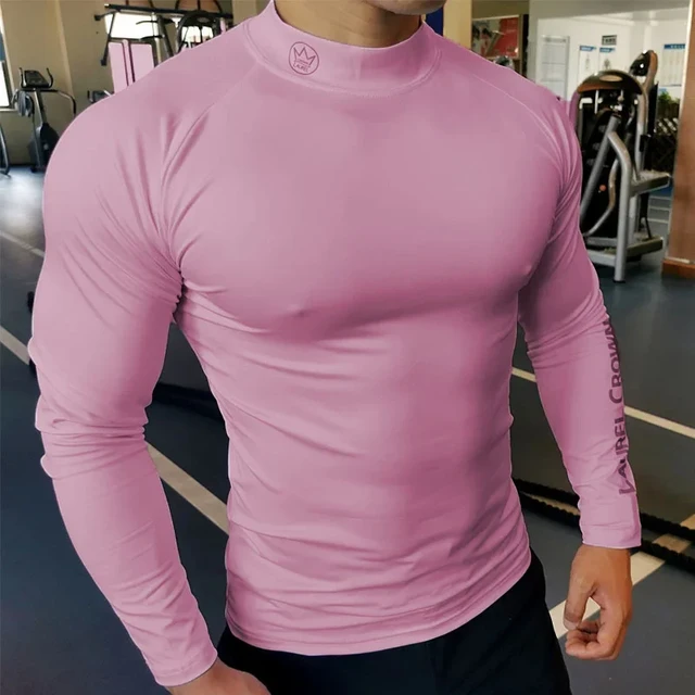 Camisa de compressão masculina correndo treinamento de manga longa camiseta  treino muscular esportes wear homem ginásio t magro topos - AliExpress