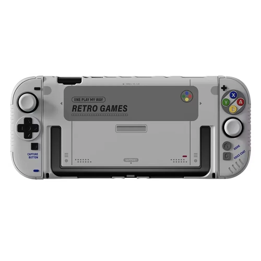 Retro Hard Protection Case for Nintend Switch 2 Console - Silicone Grip Protective Cover for Joy Con 2 Controller w/ Free Caps