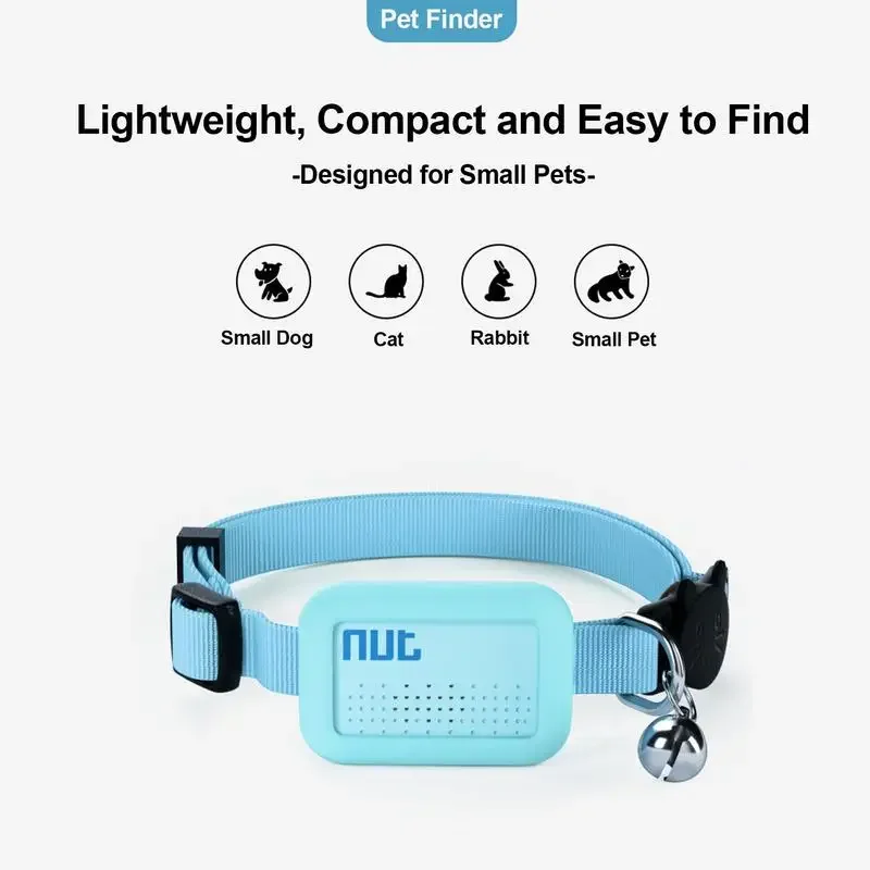 Mini Pet Tracker With Collar Dog Cat Smart Positioning Real Time GPS Tracker Waterproof Bluetooth Locator Anti-lost Collar