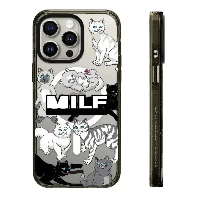 

Spoof Cat 2.0 Acrylic Black Border iPhone 12 13 14 15 Pro Max Case - Protective iPhone Case with MagSafe