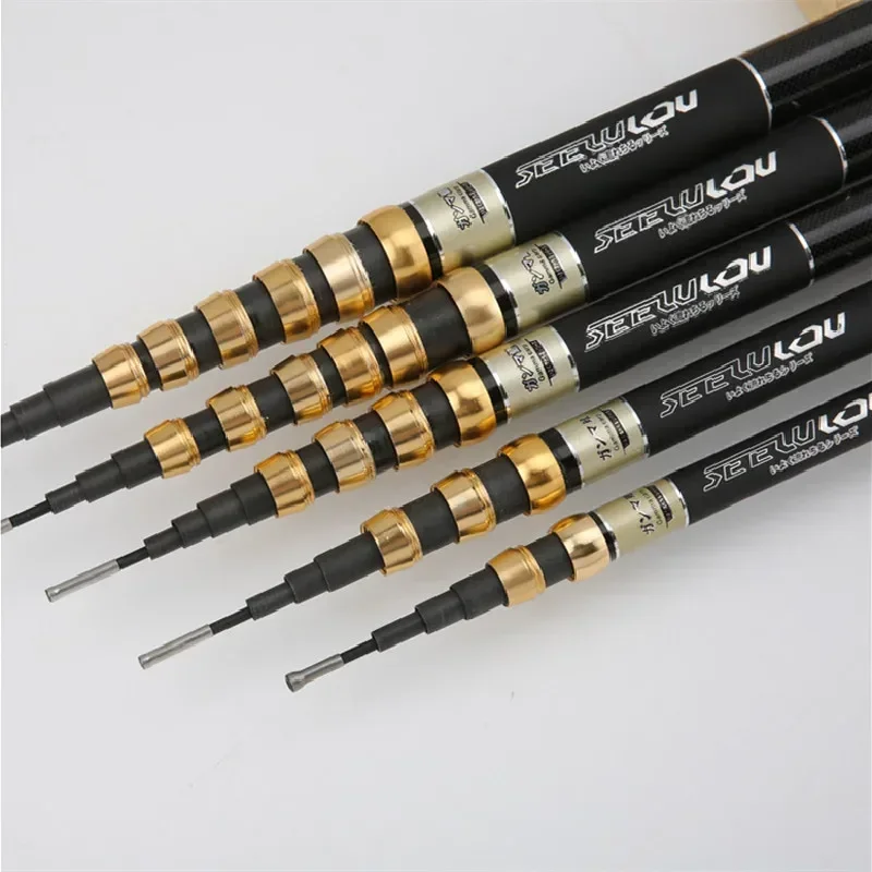 5.4M 6.3M 7.2M 8M Adjust Position Super Light long Hard Carbon Fiber Hand Fishing Rod Telescopic Fishing Pole Stream Carp Rod