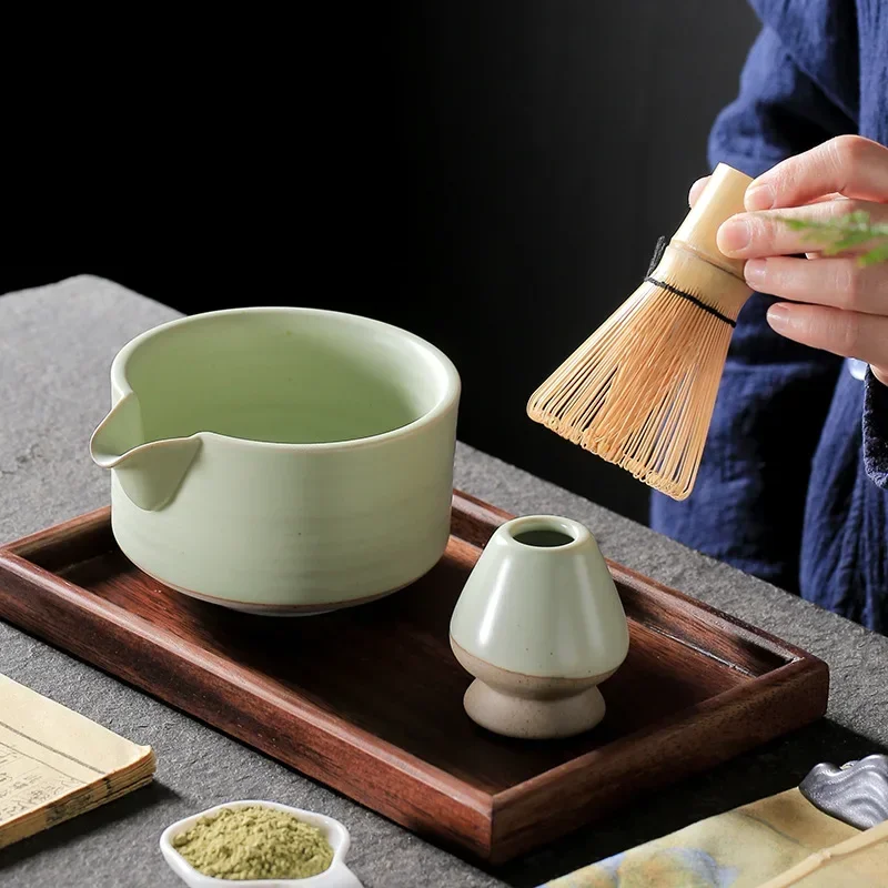 Fatto A Mano Home Easy Clean Matcha Tea Set Tool Stand Kit Ciotola Frusta Scoop Cerimonia Regalo Accessori Tradizionali Giapponesi