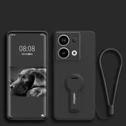 Luxury Silicone Soft Phone Case with Holder - Premium Protection and Style for Redmi Note 13 Pro 4G (Black)