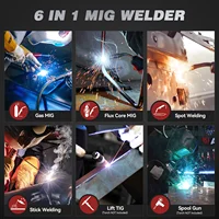 ARCCAPTAIN 6 en 1 Machine à souder APP contrôle professionnel 205A 240V bobine pistolet aluminium MIG MAG MMA TIG soudeuse par points 6
