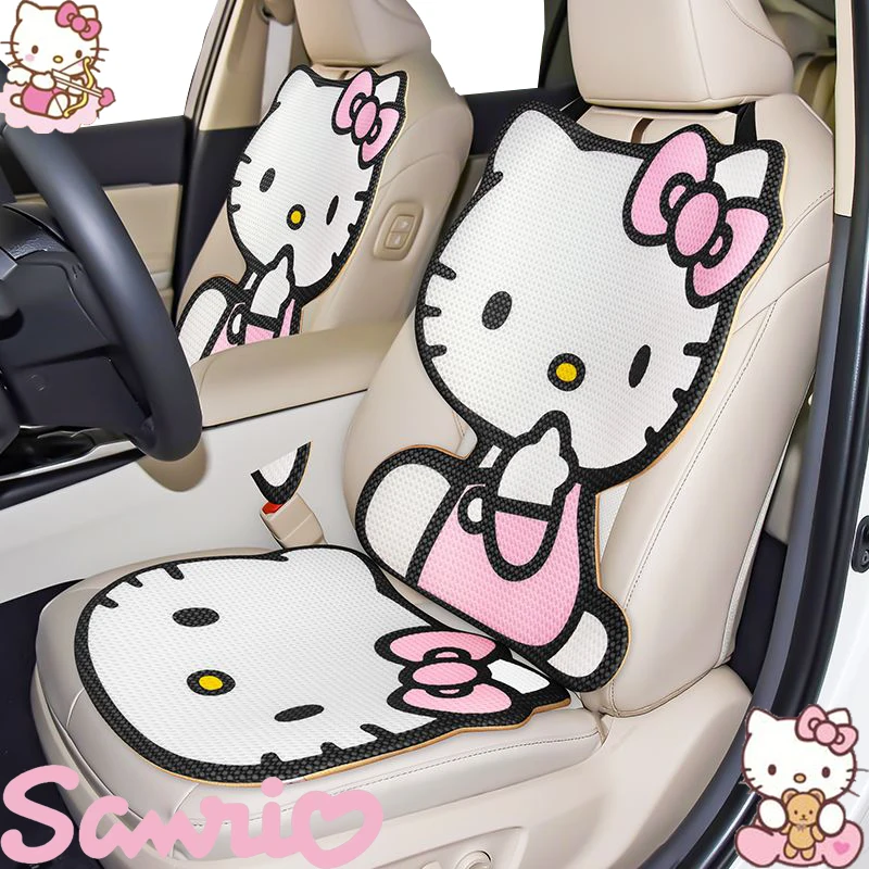 

Автомобильная подушка Sanrio Kawaii Hello Kitty, мультяшная Всесезонная Универсальная автомобильная подушка, милая девочка, дышащая защитная подушка ...