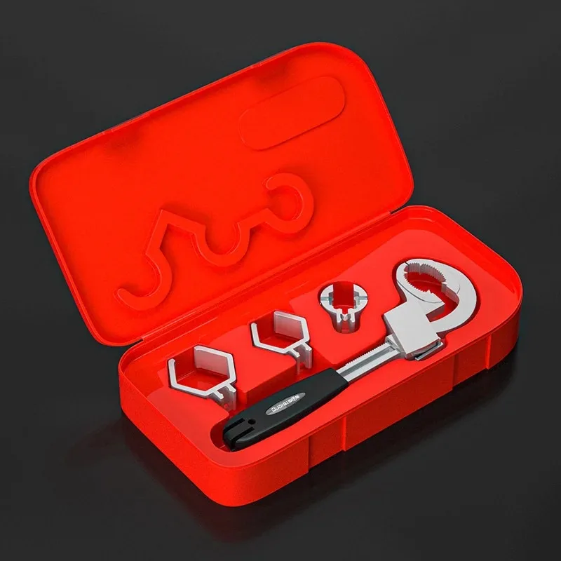 

Universal Adjustable Double-ended Wrench Multifunctional Bath Wrench Aluminium Alloy Open End Spanner Bathroom Repair Hand Tools