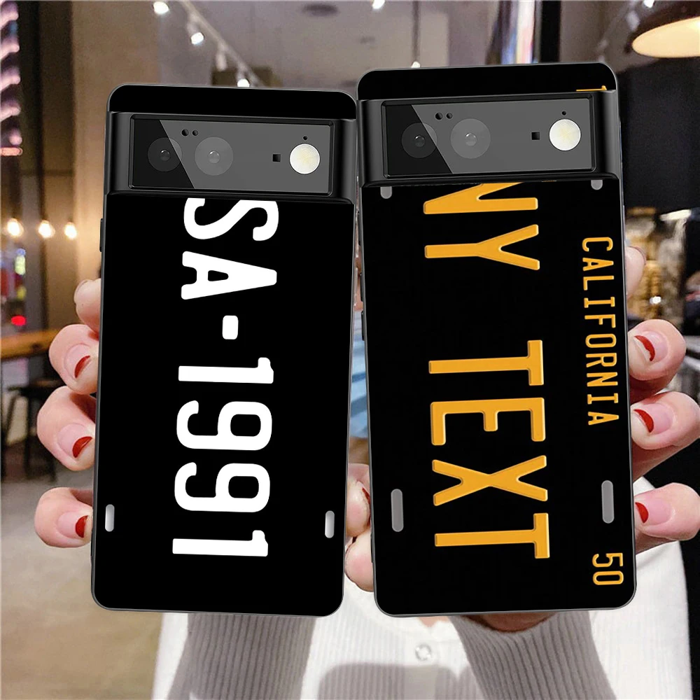 Vintage Humor License Plate Design Phone Case Cover - Shockproof Silicone