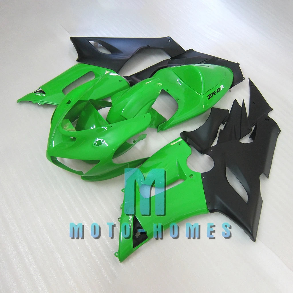 

Высококачественные комплекты обтекателей для ZX6R 05 06 Kawasaki Ninja ZX-6R 2005 2006 ZX636, запчасти, эвакуация, ремонт велосипеда, зеленый