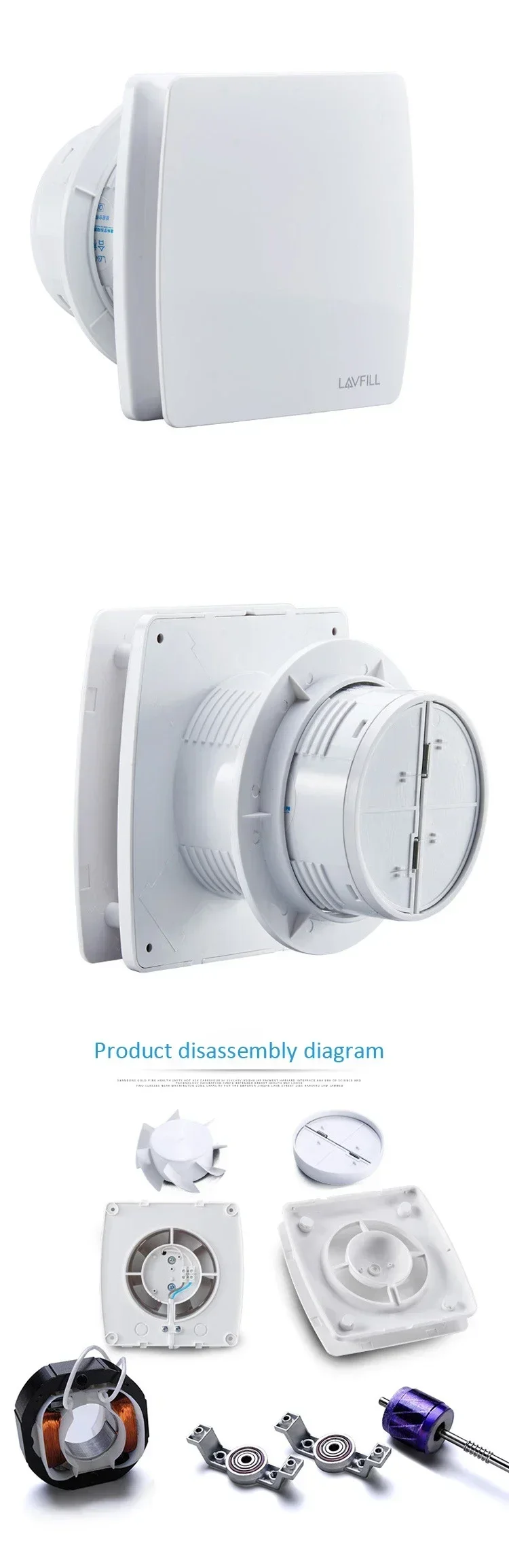 Description Picture 5 of item4/6 Inch High Speed Exhaust Fan Toilet Kitchen Bathroom Hanging Wall Window Glass Small Ventilator Extractor Exhaust Fans