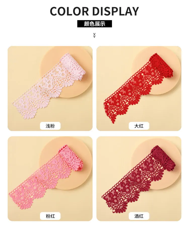 1 미터 블랙 화이트 중공 꽃 자수 레이스 리본 DIY 의류 봉제 패브릭 홈 수제 공예 커튼 장식 테이프
