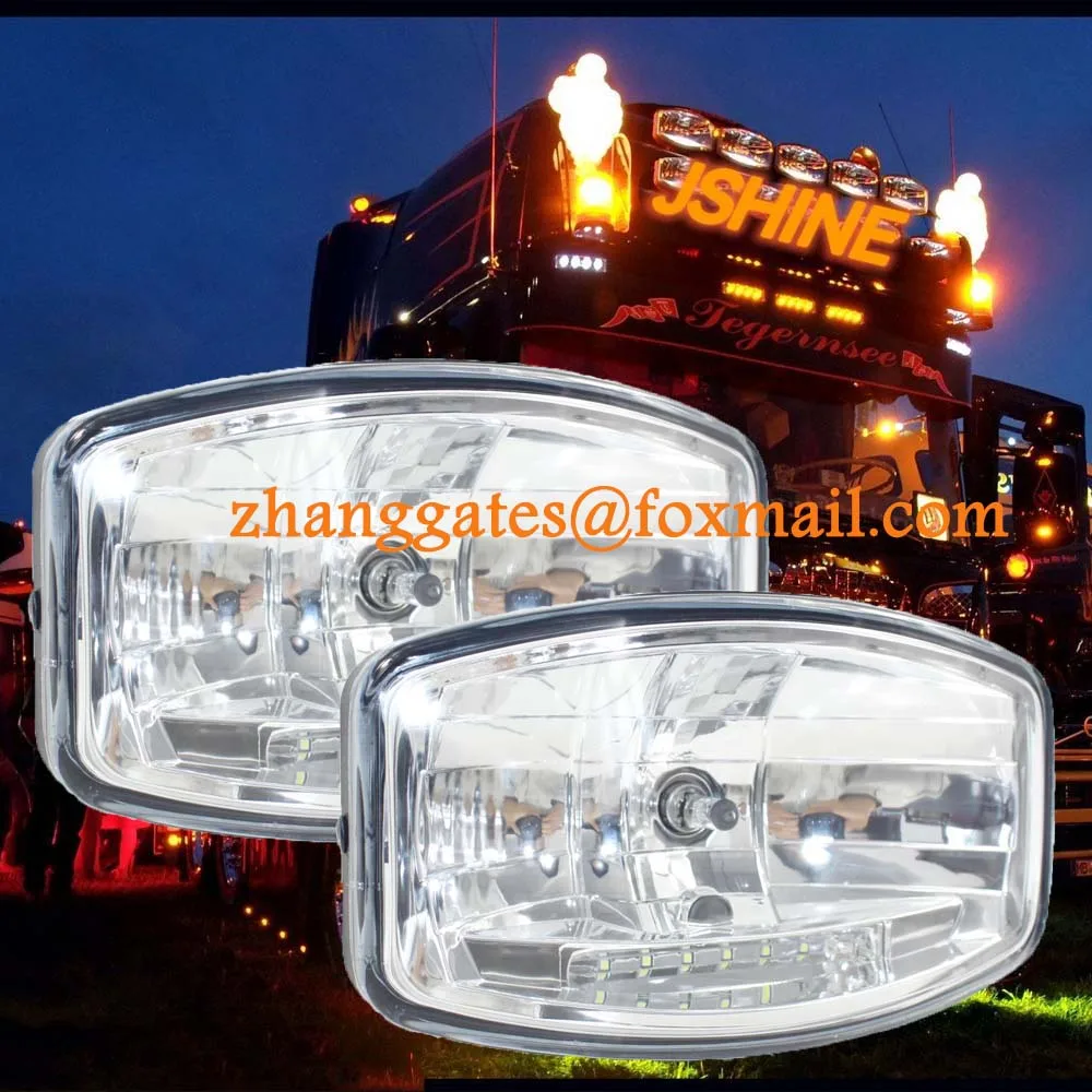 Lkw Lkw Kopf Lampe Ersatz Fur Scania Volvo Benz Jumbo 320 Ff Felce Spot Lichter Set H7 Mit Led, Bianco 2 Pezzi
