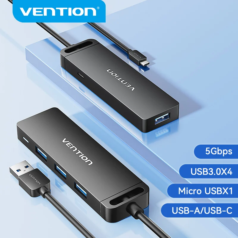 Vention-adaptador Hub Usb Portas tipo c para Usb 3.0 Splitter para Macbook Pro Ipad Pro Air Huawei Companheiro 30