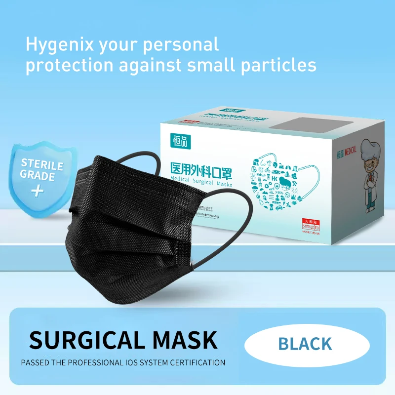 Mascherina Chirurgica Verde 3 Strati Con Elastici 50 Pz - Minsan - Foto 2