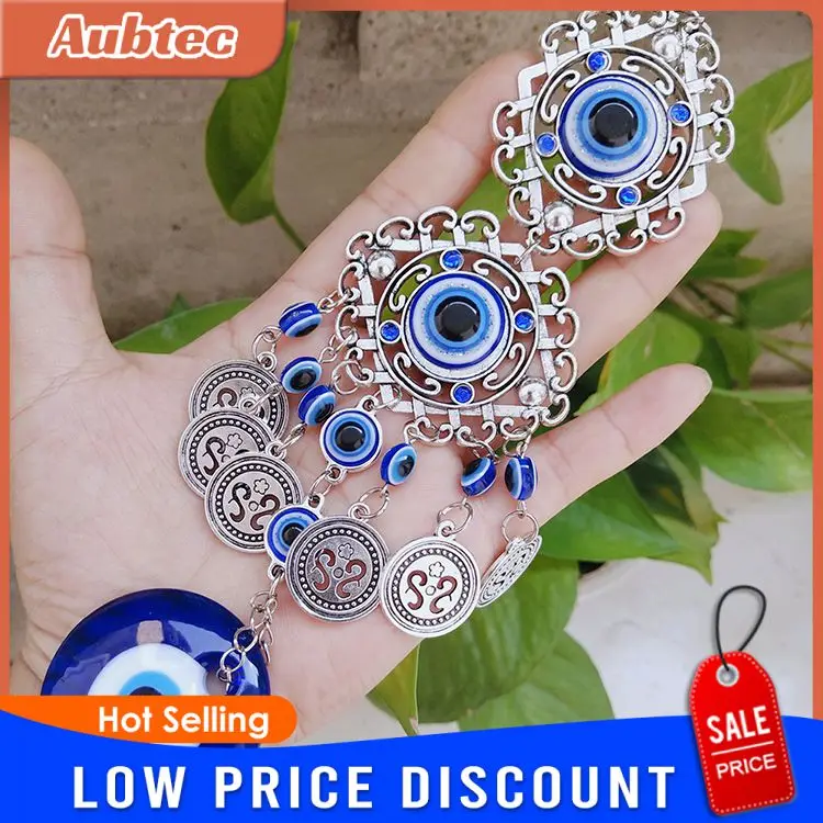 Wind Chimes Wall Art Decor Wall Hanging Pendant Turkish Blue Eyes Amulet For Home Decor