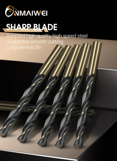 Viudecce - Set Di 3 Punte Per Trapano Hss In Metallo Rivestito In Titanio 3 – 12 4 – 20 Mm 1/4 Pollice Metrico - Foto 2