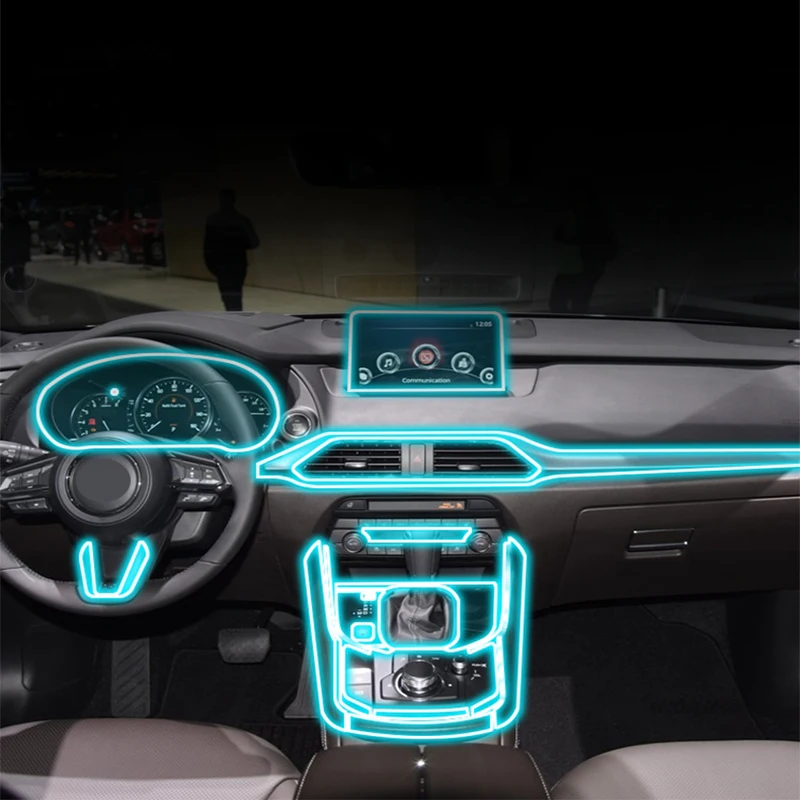 

Tpu Transparent Film for Mazda CX9 CX-9 2020-2024 Car Interior Sticker Center Console Gear Navigator Door Panel Car Accessories