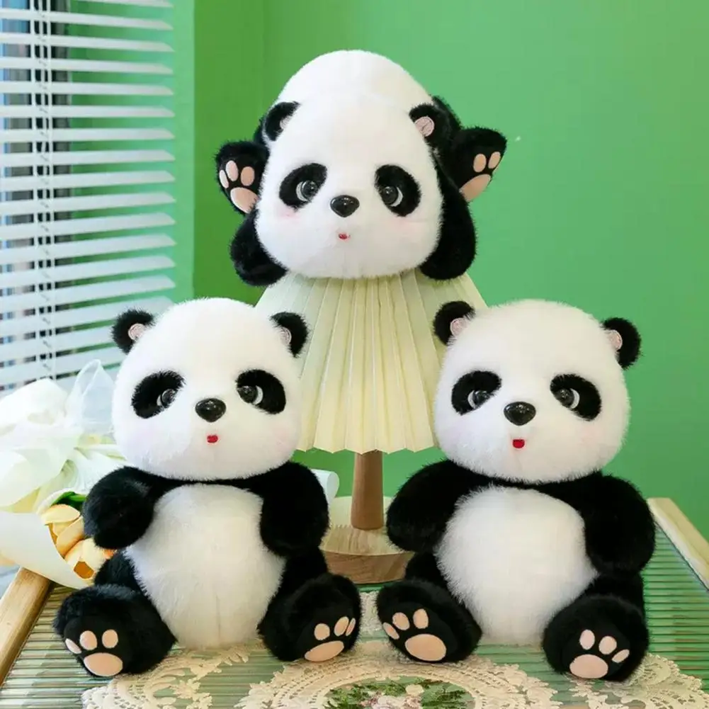 

Animal Plush Doll Chinese Panda Plush Toy Adorable 3d Eyes Soft Stuffed Animal Doll for Sofa Ornament Zoo Souvenir Children's