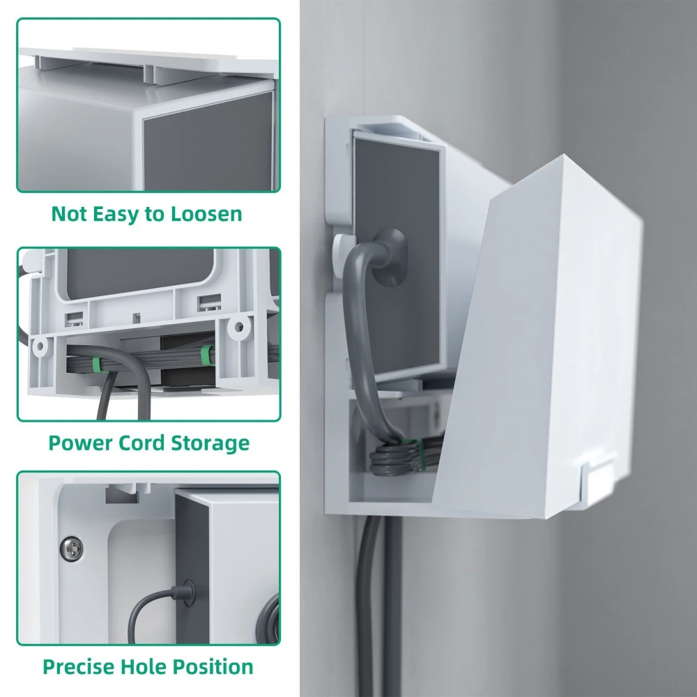 for Starlink Gen 3 Router Mount Router 2 in 1 Power Cable Storage Stand Power Kit Accessories PC Router Storage Bracket White 5
