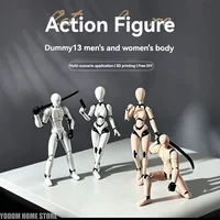 13 Joints Male Human Model, Posable Mannequin, Sketching Action Figure, Flexible Body Doll for Artist Drawing, Painting & Design 2