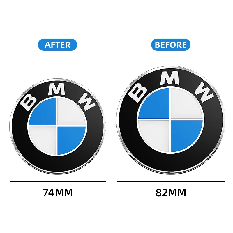 Car Sticker for BMW E39 E46 E30 E36 G20 E87 E60 E90 74mm 82mm Hood Emblem Front Bonnet Logo Trunk Cover Badge