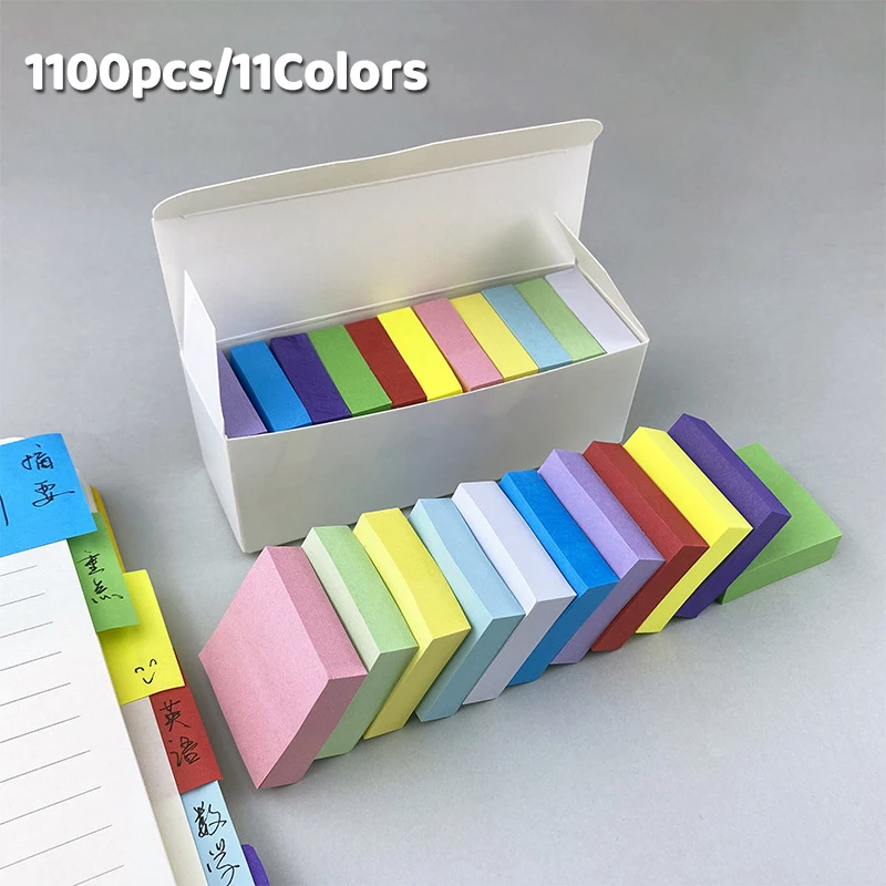 Set da 11 Pezzi di Foglietti Adesivi Fluorescenti Colorati con Copertina per Planner, Forniture per Scuola e Ufficio - immagine 4