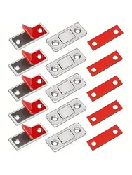 Magnetic Closure System for Ultra - Thin Metal Cabinets and Drawers (10pcs - silver)