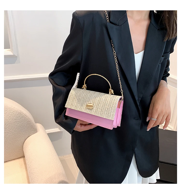 Fashion Pu Hasp Ladies Top-Handle Bags Braid Design 2024 New Brand Shoulder Bags for Women Free Shipping Bolsas Femininas