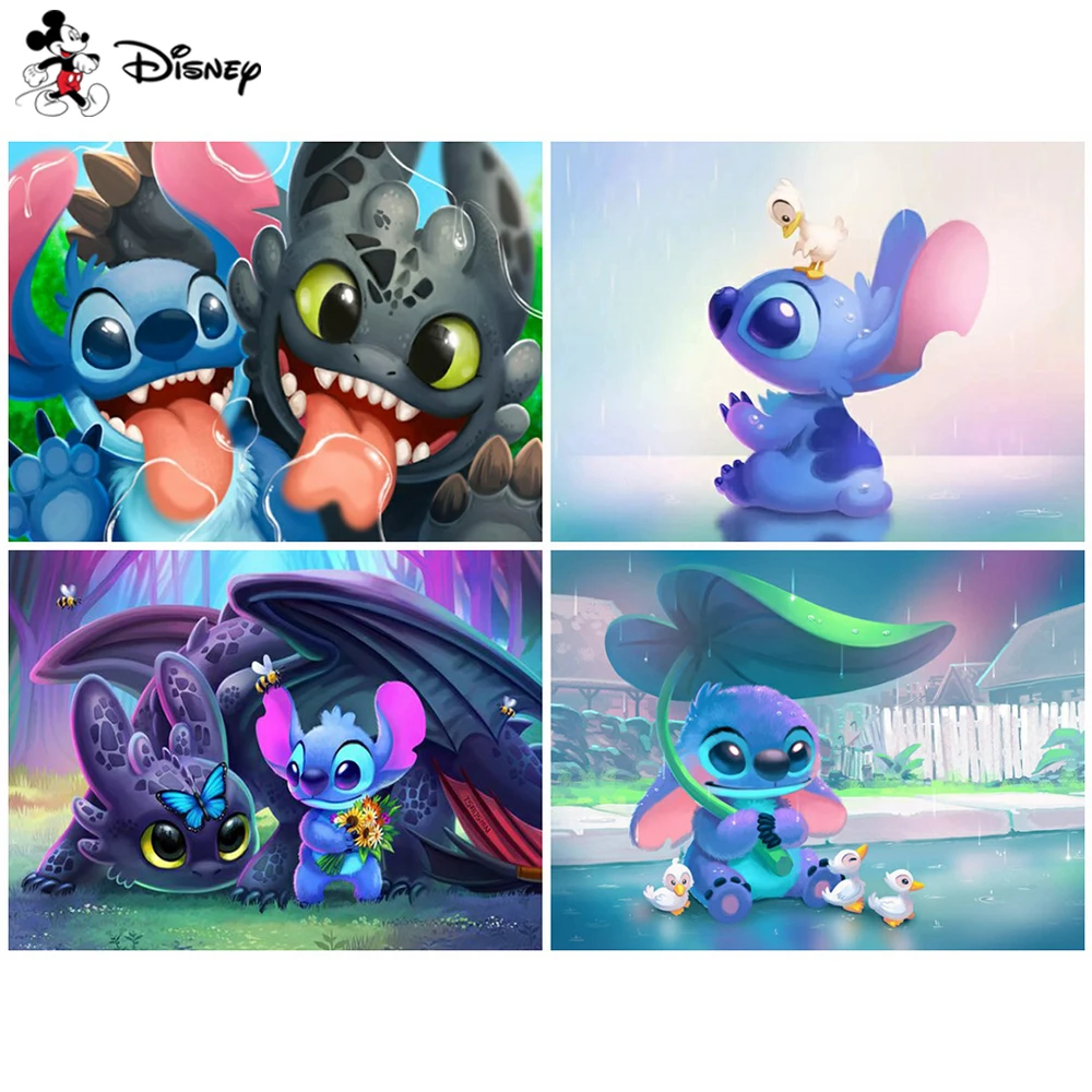 Disney Dragon Painting By Numbers Lilo And Stitch Drawing By Number Acrylic  Paint Cartoon Handpainted Gift - AliExpress