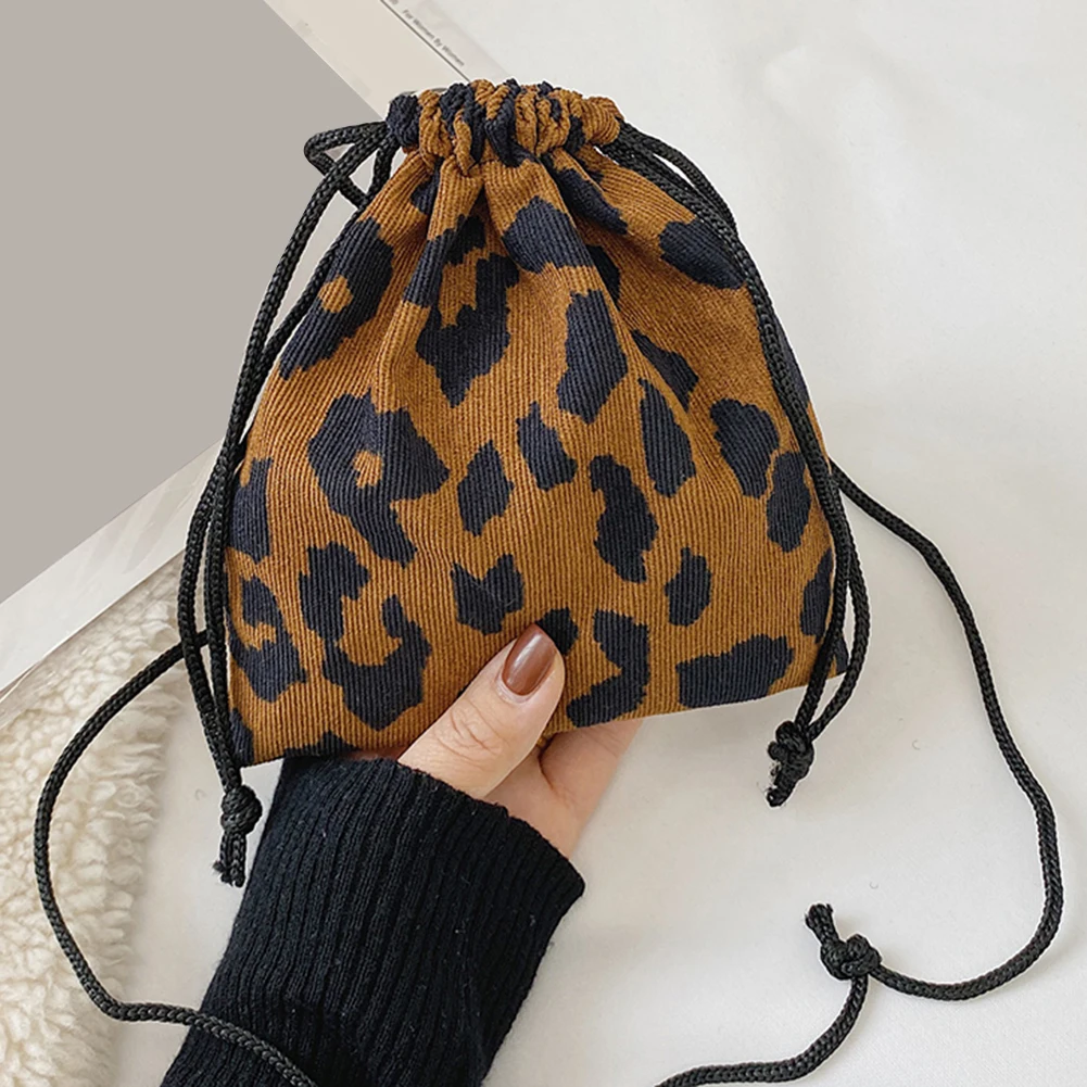 Popular Simple Female Daily Bag Fashion Corduroy Drawstring