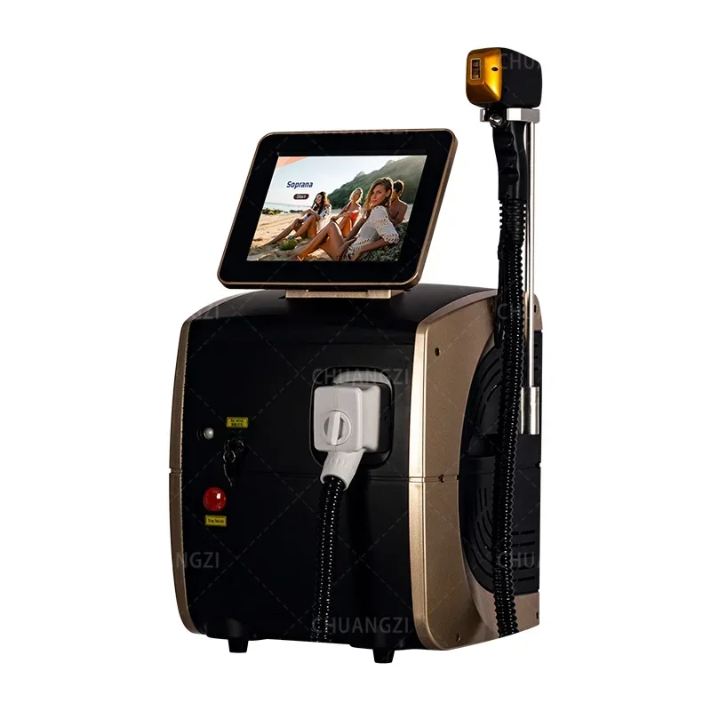 

Portable Ice Platinum 808nm Diode Laser Hair Removal Machine 755 808 1064nm Painless permanent Hair Epilation