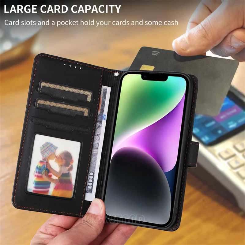 Custodia Portafoglio In Pelle PU Per Xiaomi Redmi Note 13 Pro 5G - Cover Con Slot Carte, Chiusura Magnetica E Cavalletto, Colore Viola - Non Compatibile Con Versione 4G
