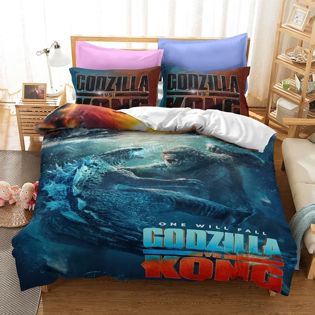 Godzilla vs. King Kong Duvet Cover for Household Winter Warmth Thick Bedding Set Bedroom Set Twin Queen King Duvet Cover gift 5