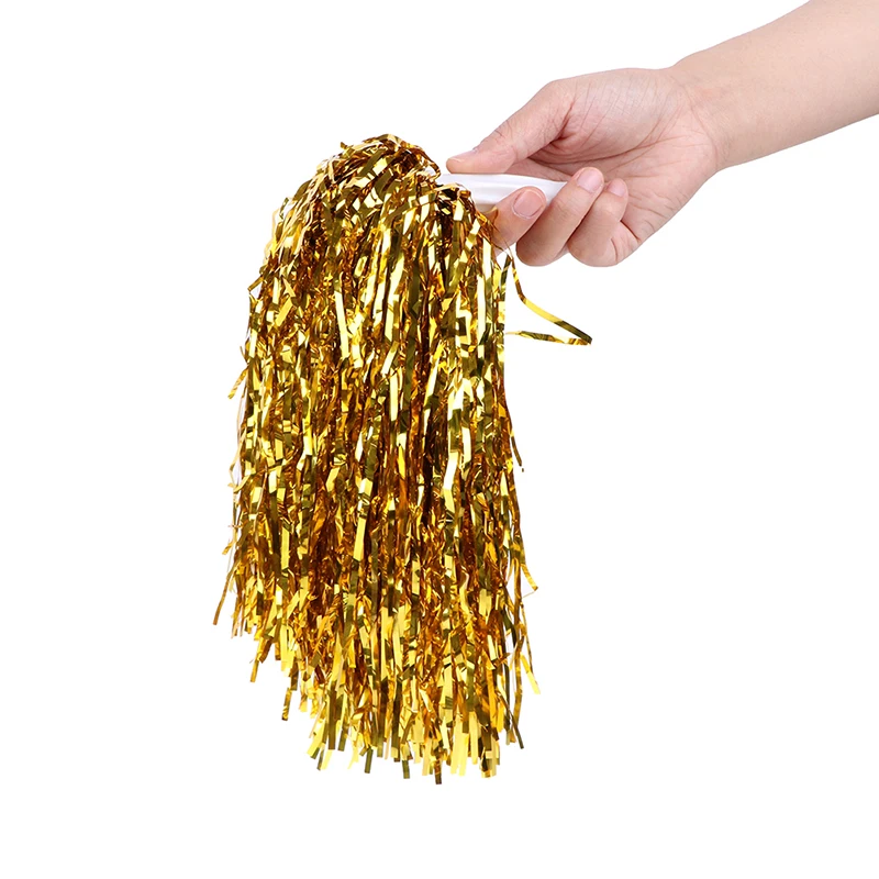 1pc 20cm Glittery Sport Cheerleading Pom Kindergarden Competition Flower balls Football Basketball Match Pompon Children Use