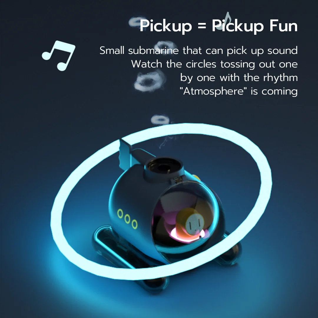 Hey Mix Smoke Puffing Ring Humidifier Tempo-X Office Desktop Toys Creative Gifts Tide Play Air Purifier With Atmosphere Light 4