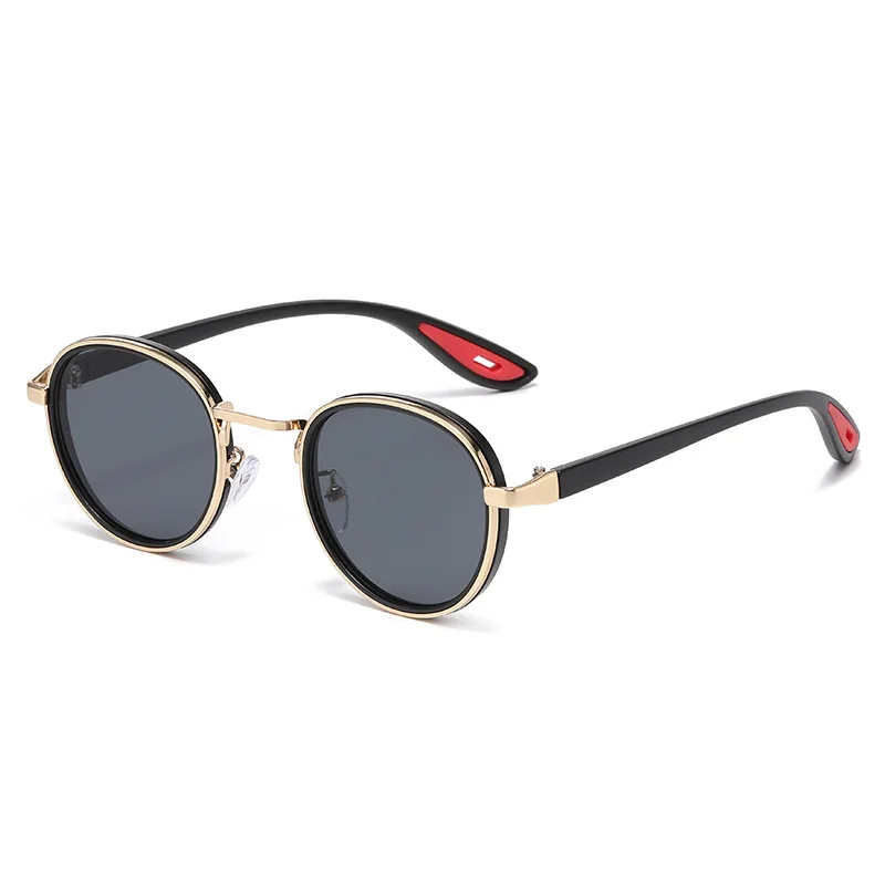 Vintage Retro Round Sunglasses with Metal Frame and UV400 Protection