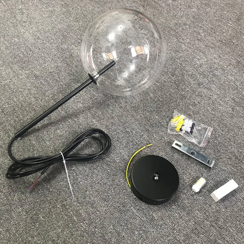 Nordic Modern Pendant Lamp Fixture Clear Glass Lampshade Bedroom Hanging Lights Dining Restaurant Decor Suspension Lustre