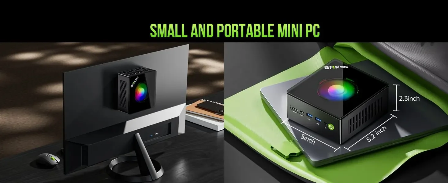 GMKtec K11 AMD Ryzen 9 8945HS Gaming Mini PC Windows 11 Pro Radeon 780M DDR5 5600MHz M.2 2280 SSD WIFI6 BT5.2 Gamer Computer