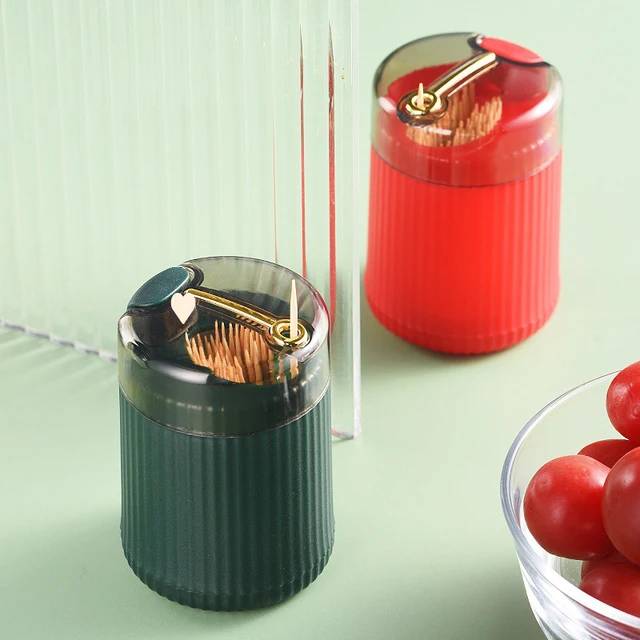 Egyszerű Fogpiszkáló Doboz Adagoló Kreatív Puska Automatikus Kiürítés Edény Tartó Háztartás Kényelmes Ajándékkészlet - Image 3