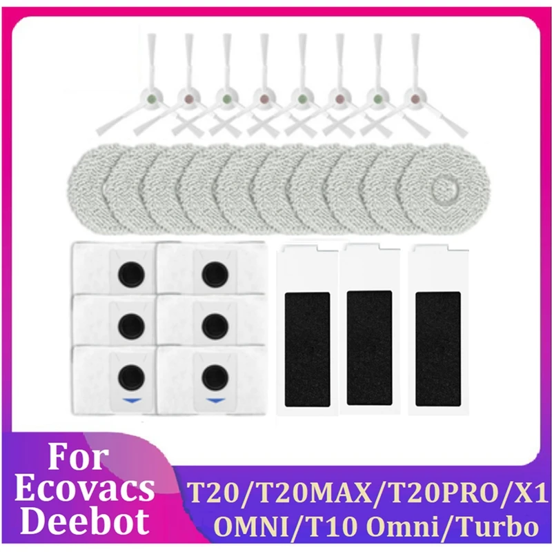 

1Set Parts Accessories For Ecovacs Deebot T20/T20MAX/T20PRO/X1 OMNI/T10 Omni/Turbo Robot Vacuum Cleaner Replacement Parts
